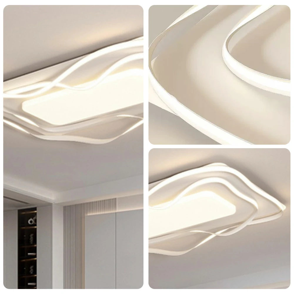 LIVARA 236W Ceiling Light with 360° Surround Illumination, Full-Spectrum Eye-Comfort LED & Anti-Rust Metal Frame - White