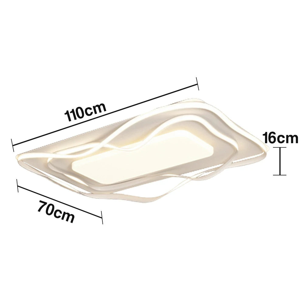 LIVARA 236W Ceiling Light with 360° Surround Illumination, Full-Spectrum Eye-Comfort LED & Anti-Rust Metal Frame - White