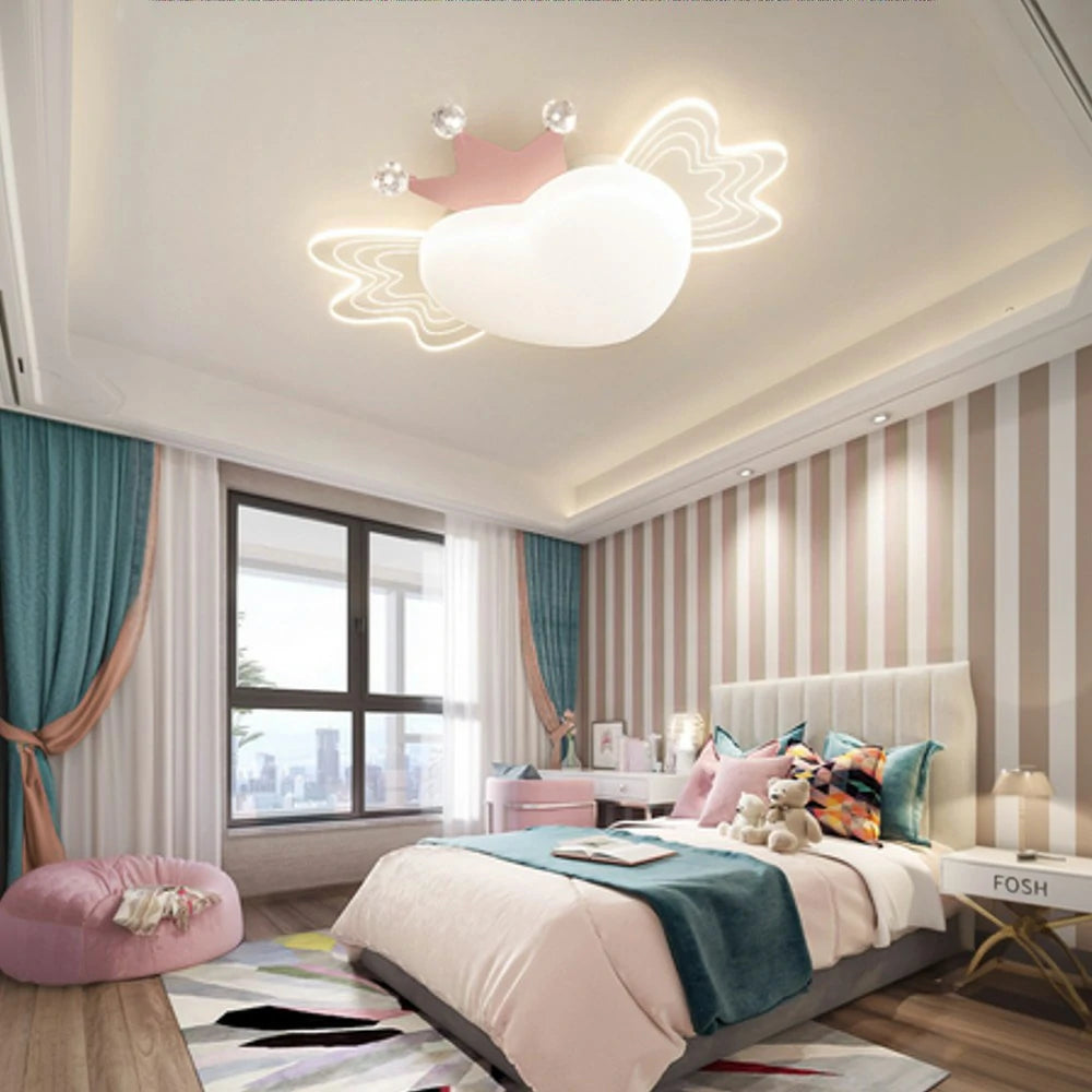 LIVARA 40W Ceiling Light with 360° Full-Spectrum Eye-Comfort LED, Eco-Friendly PE & Iron Frame, Three-Color Dimming