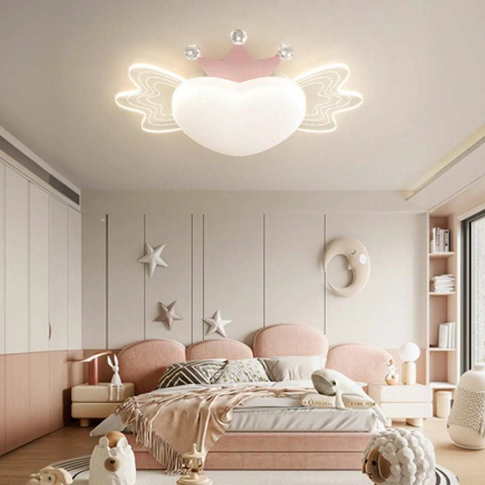 LIVARA 40W Ceiling Light with 360° Full-Spectrum Eye-Comfort LED, Eco-Friendly PE & Iron Frame, Three-Color Dimming