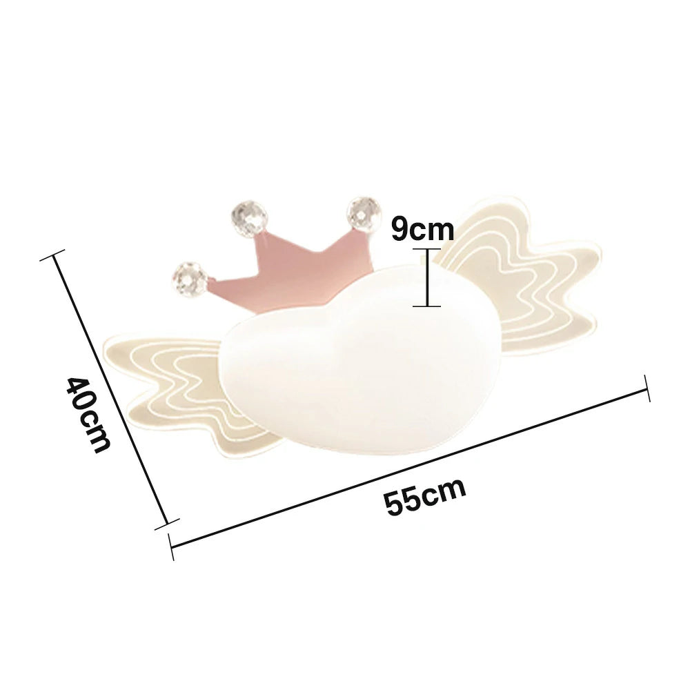 LIVARA 40W Ceiling Light with 360° Full-Spectrum Eye-Comfort LED, Eco-Friendly PE & Iron Frame, Three-Color Dimming