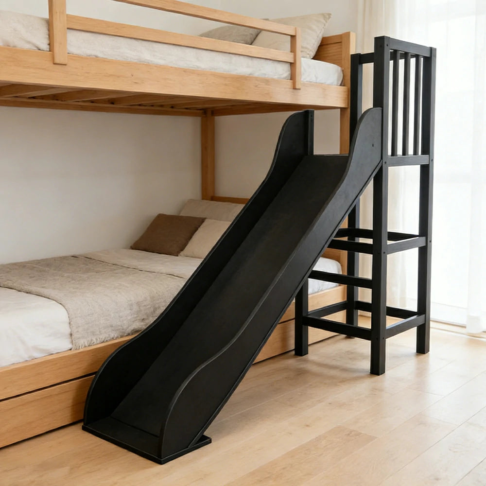 Only Slide! LIVARA Space-Saving Slide Attachment for SF01 Bunk Bed - Black