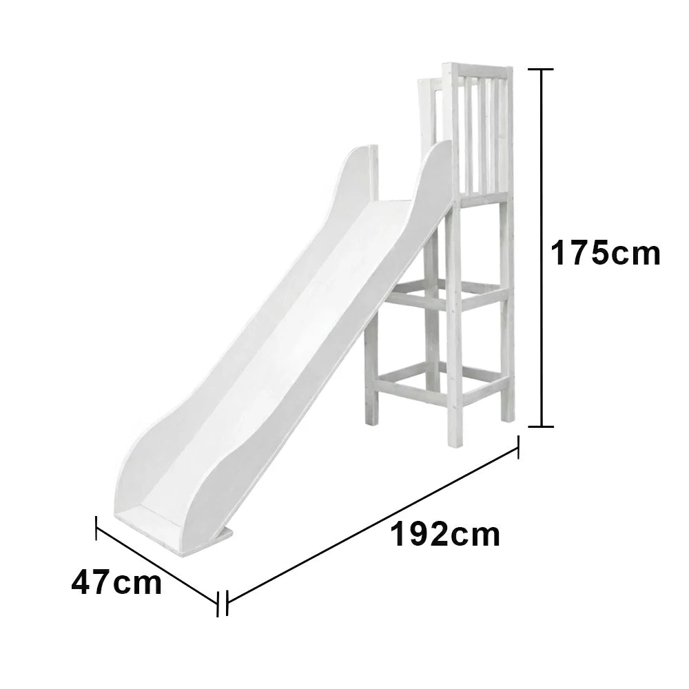 Only Slide! LIVARA Space-Saving Slide Attachment for SF01 Bunk Bed - White