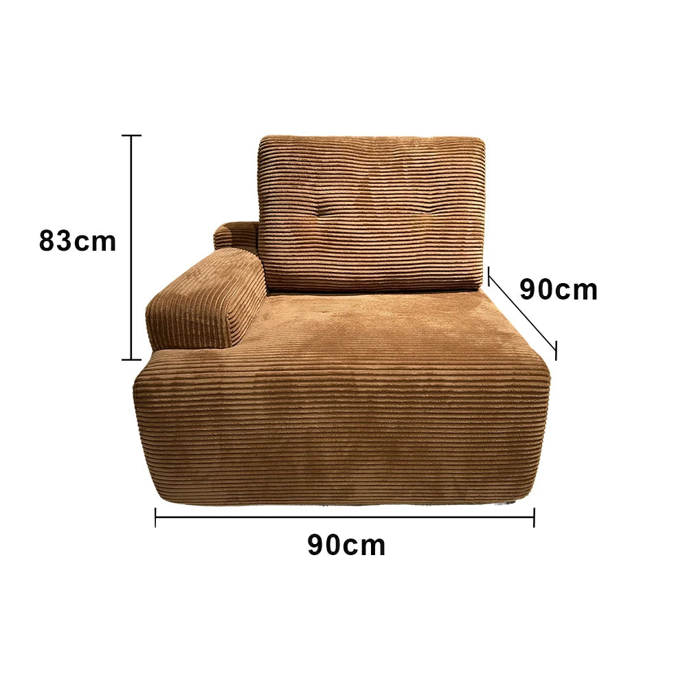 LIVARA B317B Single Arm Sofa Compressible Packaging Quick Rebound Cushion High Density Foam Core Space Saving Design