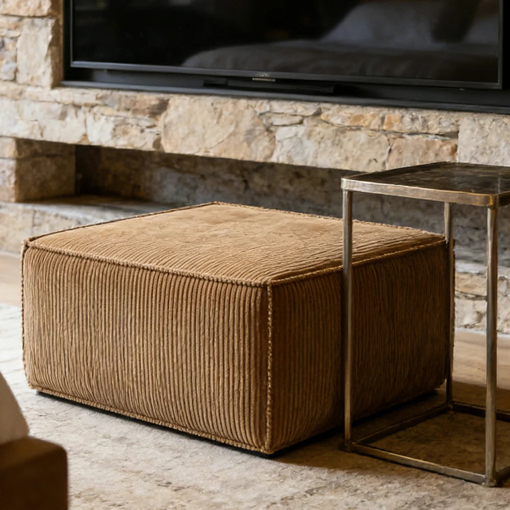 LIVARA B310 Ottoman Compressible Packaging Quick Rebound Cushion High Density Foam Core Space Saving Design