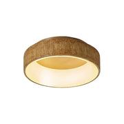 LIVARA Modern Wood Grain Round LED Ceiling Light 30/40/60cm, Acrylic Flush Mount Lamp with Warm Natural Finish for Living Room Bedroom