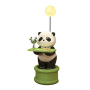 LIVARA Panda Floor Lamp with Built-In Tray – Resin & Soft PVC Material, Stable Base, Decorative Storage Design