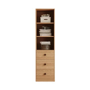 LIVARA 40cm Oak Wardrobe Cabinet - Dual Hanging Storage with Solid North American Oak, Child-Friendly Height & Space-Saving Design - Wood