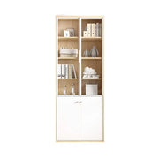 LIVARA Glass Door Display Storage Cabinet - Half-Open Shelving with Solid Wood Construction, Spacious Drawers & Soft-Close Hardware