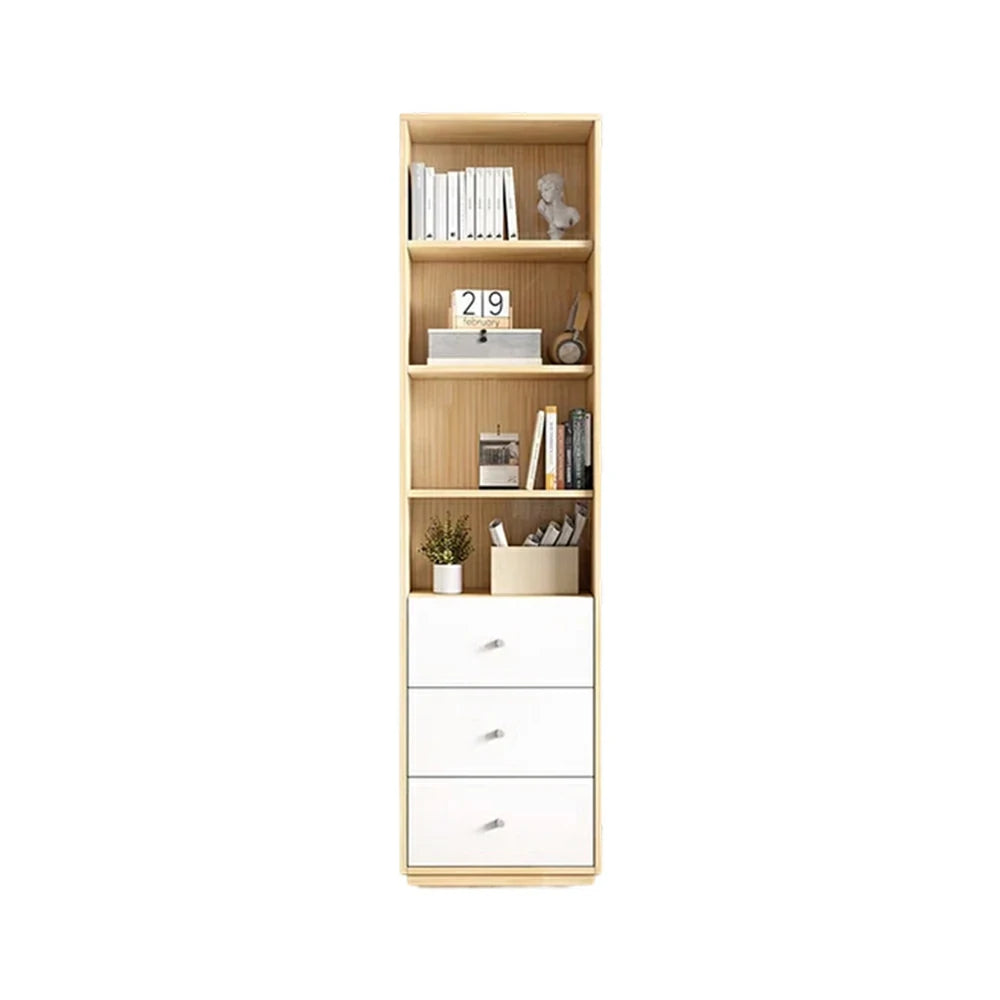 LIVARA 3-Drawer Storage Cabinet - Solid Wood Frame with Open & Enclosed Shelving, Soft-Close Doors & Modern Design