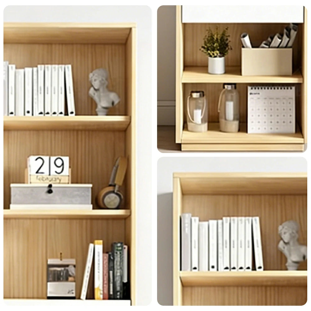 LIVARA 3-Drawer Cabinet - Solid Wood Construction with Tiered Display Shelves, Concealed Storage & Smooth-Close Hardware