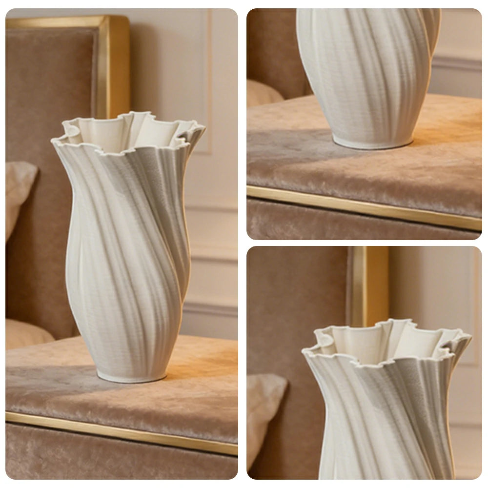 LIVARA Ceramic Vase Decor Display Matte Ceramic Handcrafted Stone Texture Artistic Design