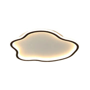 LIVARA Cloud-Shaped LED Ceiling Light 58cm 53W - Three-Color Dimmable Flush Mount Lamp, 360° Illumination, Iron & Aluminum Frame with Silicone Shade - Black