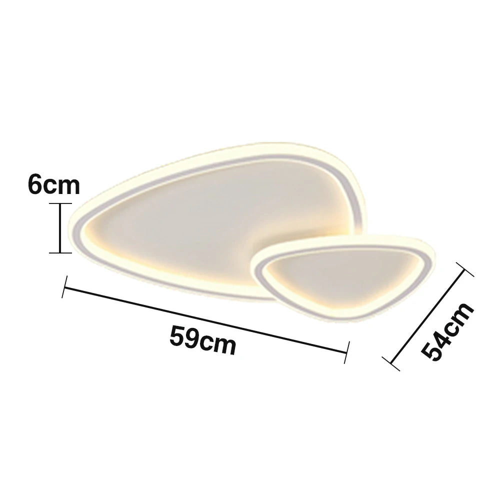 LIVARA Stargazer LED Ceiling Light 59cm 42W Three-Color Dimmable All-Directional Illumination Iron & Acrylic Frame Modern Flush Mount Lamp - White