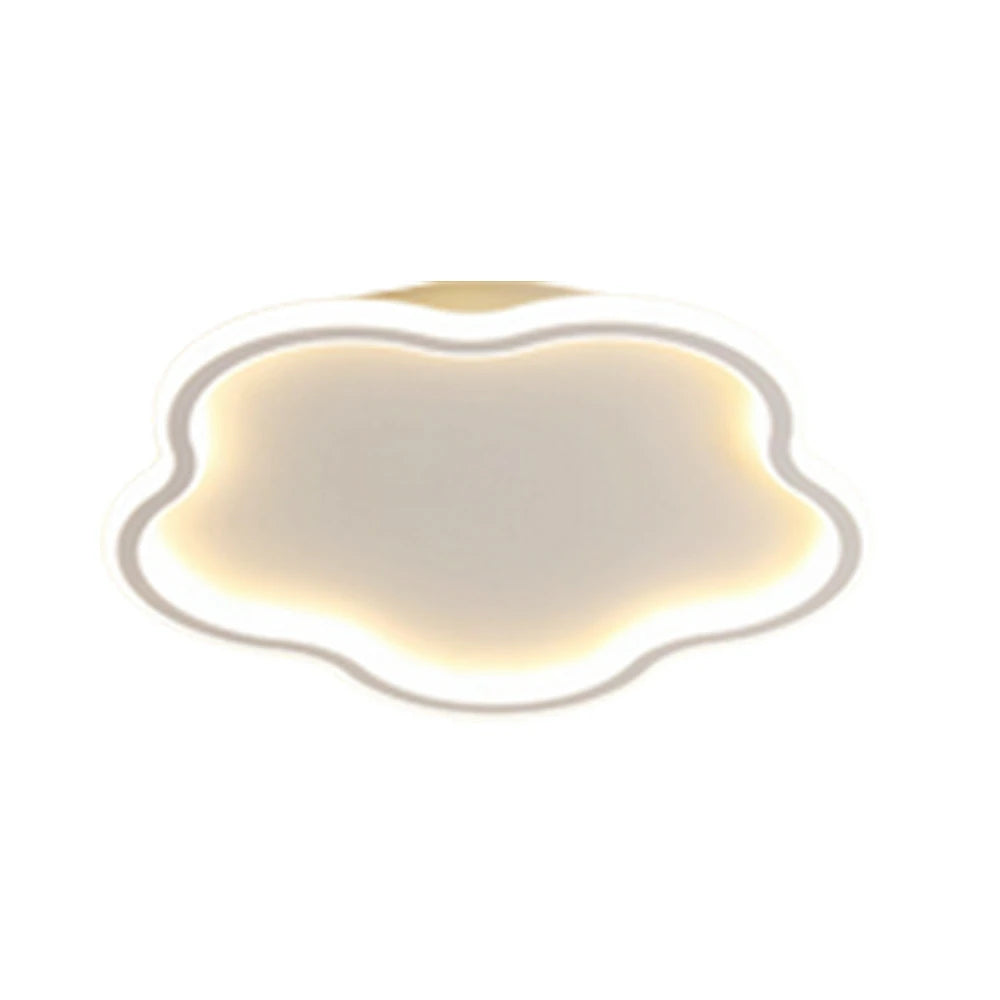 LIVARA Blossom LED Ceiling Light 46cm 30W Three-Color Dimmable All-Directional Illumination Iron & Acrylic Frame Modern Flush Mount Lamp - White