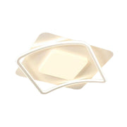 LIVARA SquareFlow LED Ceiling Light 50cm 42W Three-Color Dimmable All-Directional Illumination Iron & Acrylic Frame Modern Flush Mount Lamp - White