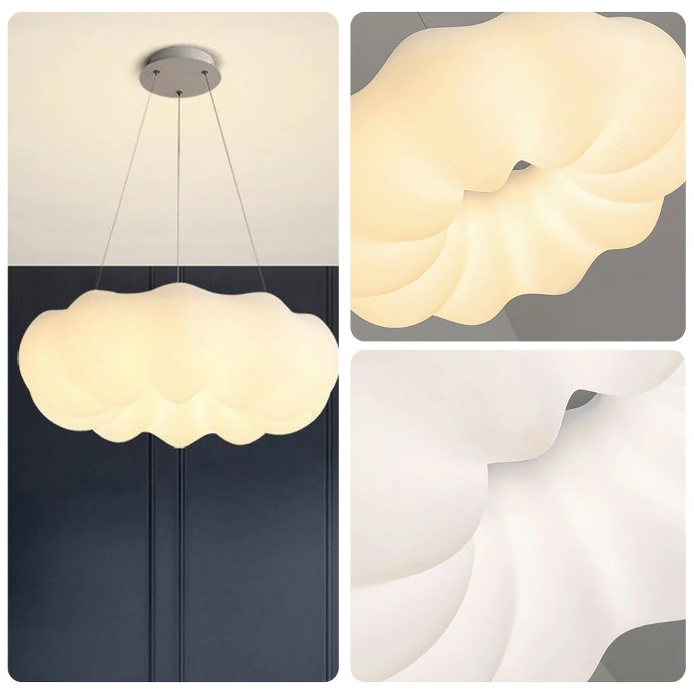 LIVARA Pumpkin LED Pendant Light 63cm 60W Three-Color Dimmable Anti-Glare Soft Light Iron & PE Lampshade Modern Hanging Ceiling Lamp - White