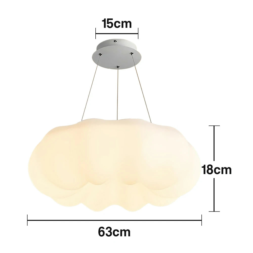 LIVARA Pumpkin LED Pendant Light 63cm 60W Three-Color Dimmable Anti-Glare Soft Light Iron & PE Lampshade Modern Hanging Ceiling Lamp - White
