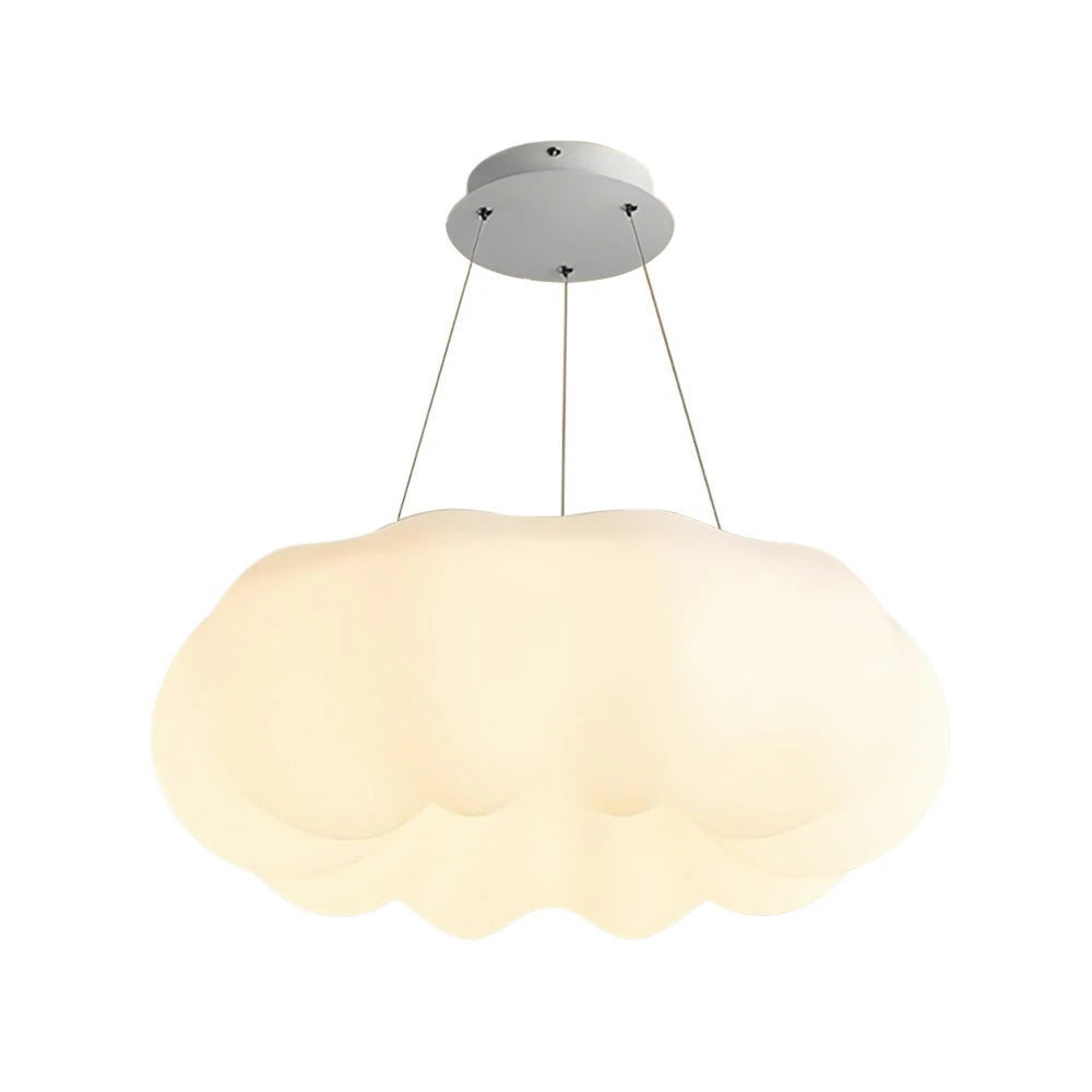 LIVARA Pumpkin LED Pendant Light 63cm 60W Three-Color Dimmable Anti-Glare Soft Light Iron & PE Lampshade Modern Hanging Ceiling Lamp - White