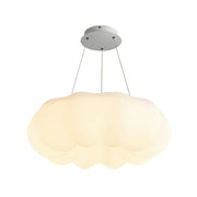 LIVARA Pumpkin LED Pendant Light 63cm 60W Three-Color Dimmable Anti-Glare Soft Light Iron & PE Lampshade Modern Hanging Ceiling Lamp - White