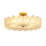 LIVARA 36/48W Shell Design Frosted Glass Pendant Light with Three-Color Dimmable LED, High CRI Ra≥97 & Flicker-Free Eye-Comfort Lighting