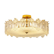 LIVARA 36/48W Ice-Mirror Design Glass Pendant Light with Three-Color Dimmable LED, High CRI Ra≥97 & Flicker-Free Eye-Comfort Lighting