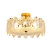 LIVARA 36/48W Feather Design Glass Pendant Light with Three-Color Dimmable LED, High CRI Ra≥97 & Flicker-Free Eye-Comfort Lighting