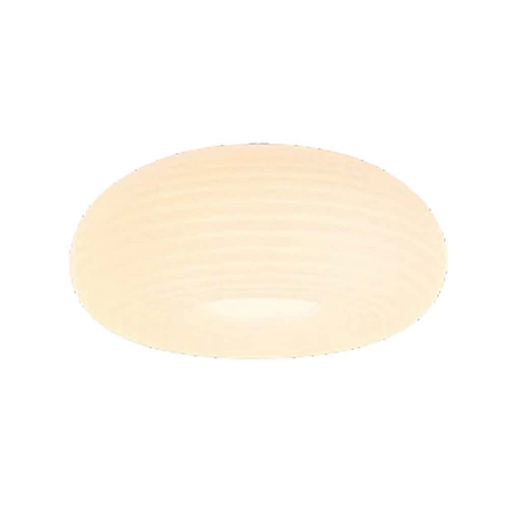 LIVARA Donut LED Ceiling Light 50cm 40W Three-Color Dimmable Anti-Glare Soft Light Iron Base & PE Lampshade Modern Flush Mount Lamp - White