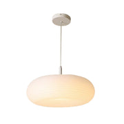 LIVARA Donut LED Pendant Light 50cm 40W Three-Color Dimmable Anti-Glare Soft Light Iron & PE Lampshade Modern Hanging Ceiling Lamp - White