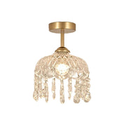 LIVARA 20cm Crystal Pendant Light Eye-Protective Three-Color Dimmable LED Hanging Lamp Modern Electroplated Iron Design