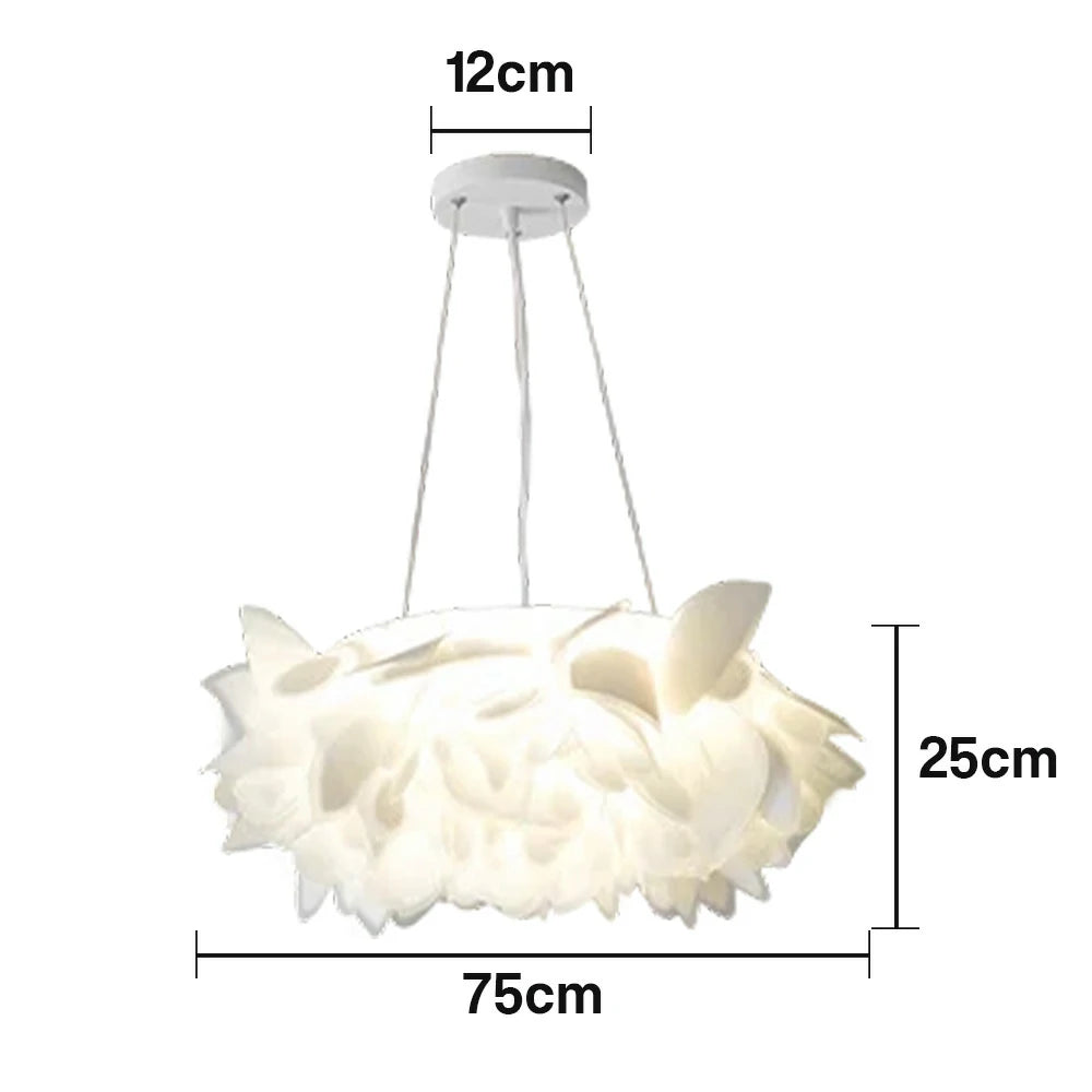 LIVARA 36W LED Pendant Light Three-Color Dimmable Modern Petal Feather Design Decorative Hanging Lamp