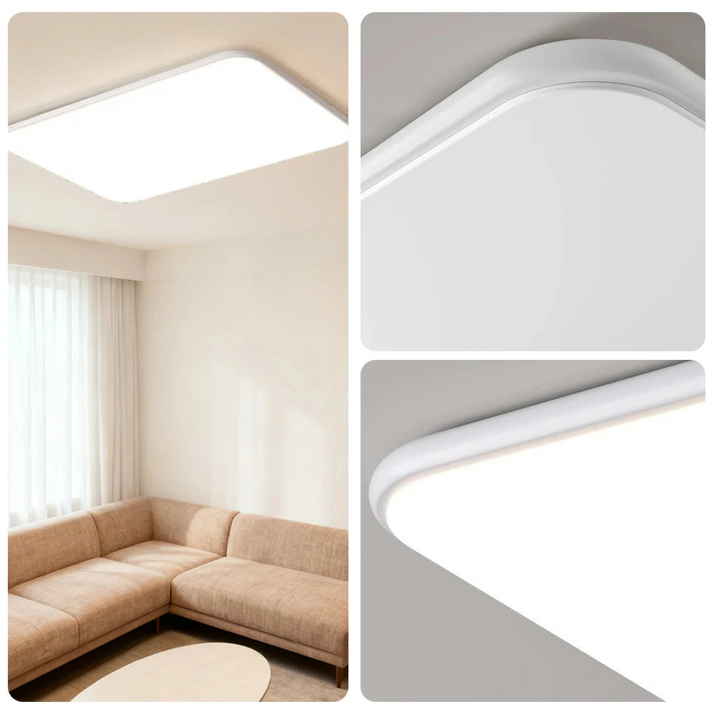 LIVARA LED Ceiling Light 90/110cm Three-Color Dimmable 108W/120W Modern Minimalist Rectangular Flush Mount Lamp - Eye-Protective & Energy Efficient