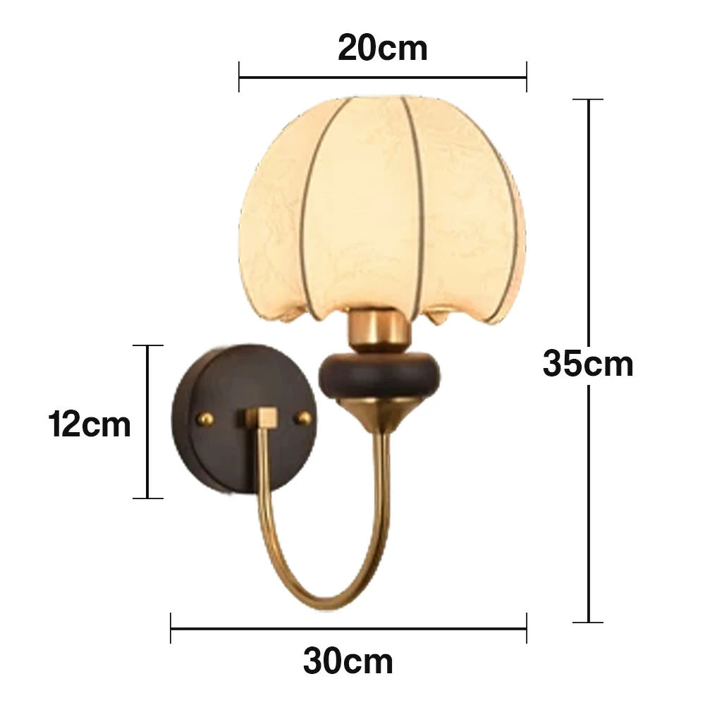 LIVARA 12W LED Wall Lamp Three-Color Dimmable Modern Magic Bean Design Fabric Shade Decorative Light