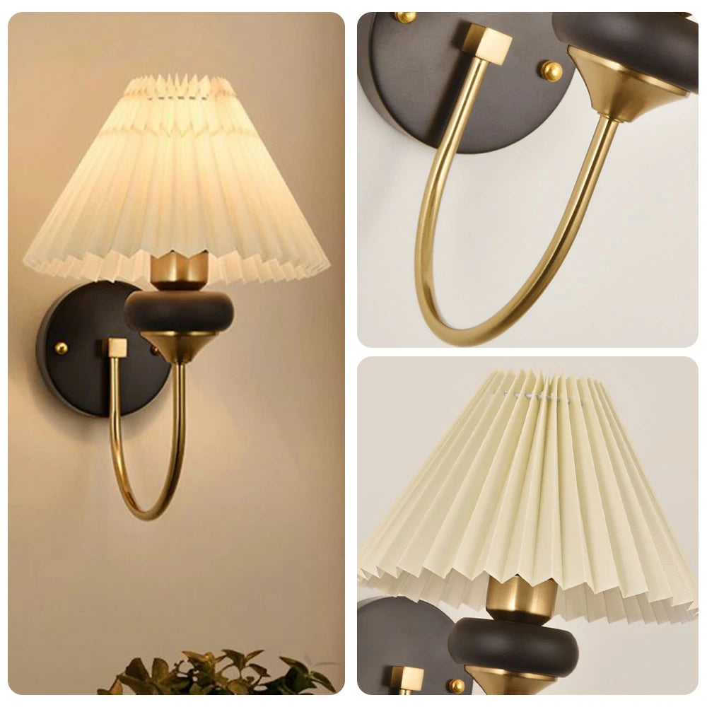 LIVARA 12W Modern Fabric Wall Lamp Three-Color Dimmable LED Light with Magic Bean Design