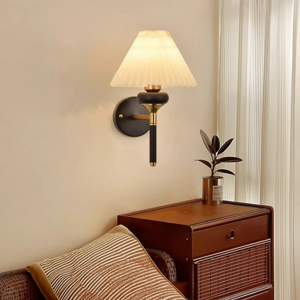 LIVARA 12W Three-Color Dimmable LED Wall Lamp Magic Bean Modern Decorative Fabric Light