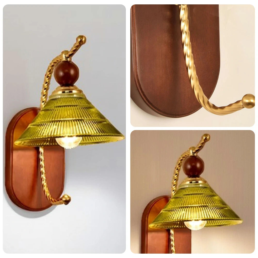 LIVARA 12W Pagoda LED Wall Lamp Three-Color Dimmable Eye-Protection Light Modern Decorative Design - Green