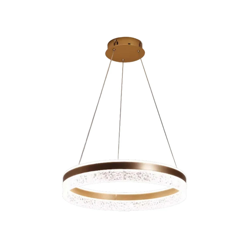 LIVARA Pendant Light 50/60cm Diamond Acrylic LED Ceiling Lamp Three-Color Dimmable Modern Design – 57W/68W Energy Efficient & Durable - Gold