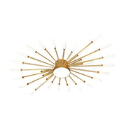 LIVARA 36W LED Ceiling Light Firework Design with 28+1 Rotating Heads Neutral Light Modern Iron & Acrylic Fixture - Gold