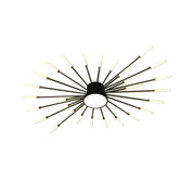 LIVARA 36W LED Ceiling Light Firework Design with 28+1 Rotating Heads Neutral Light Modern Iron & Acrylic Fixture - Black