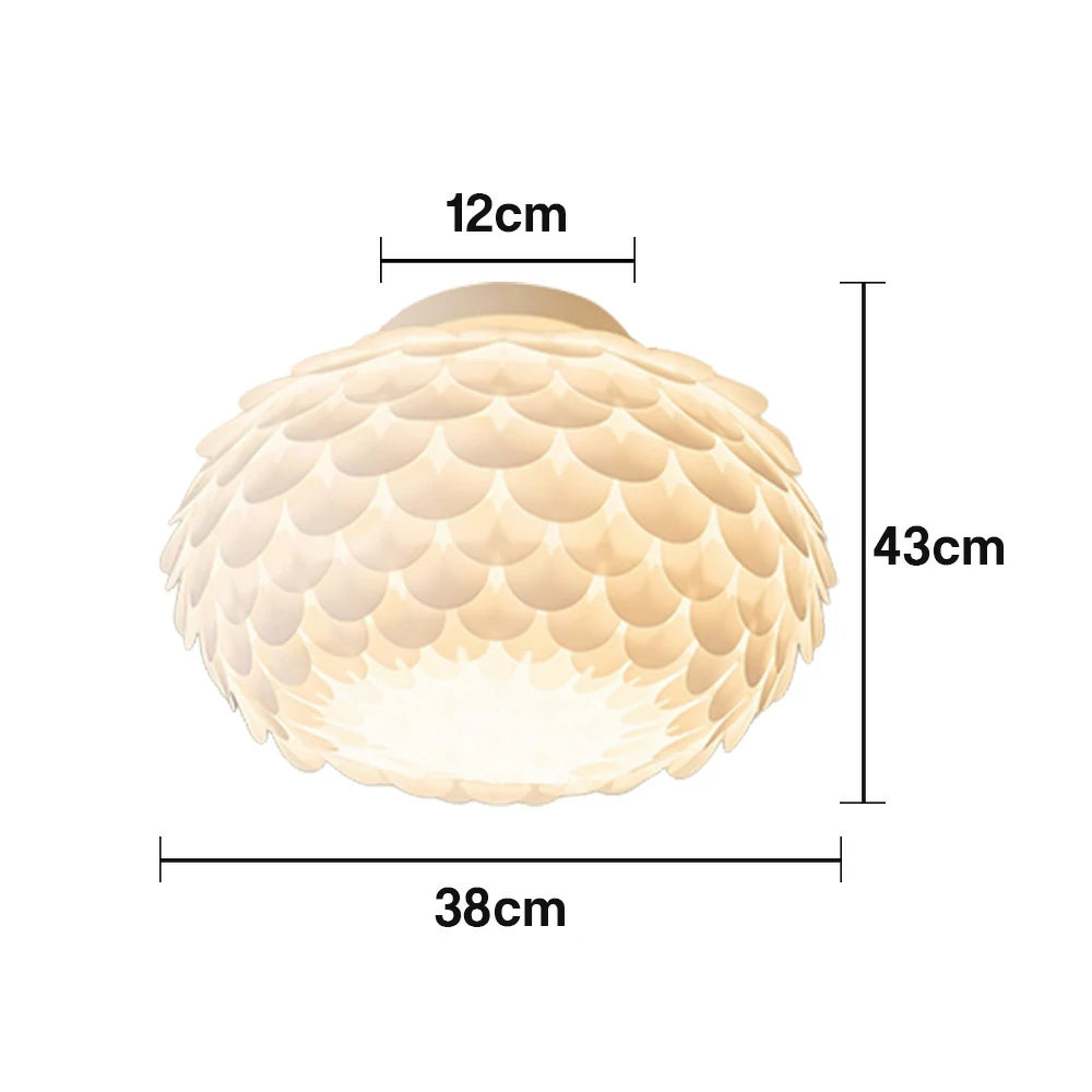 LIVARA LED Ceiling Light 38/45cm Three-Color Dimmable 9W Modern Flower Bud Design Flush Mount Lamp with Eye-Protection Soft Light - White