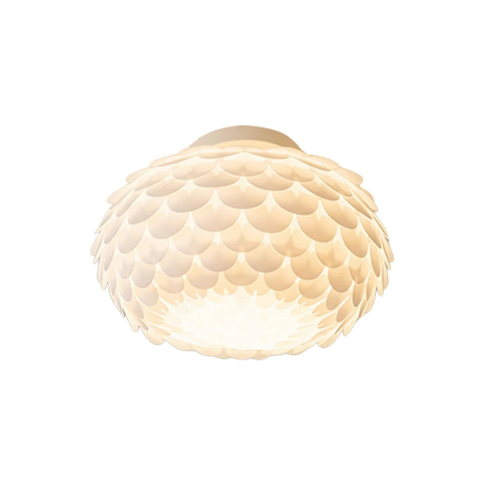 LIVARA LED Ceiling Light 38/45cm Three-Color Dimmable 9W Modern Flower Bud Design Flush Mount Lamp with Eye-Protection Soft Light - White