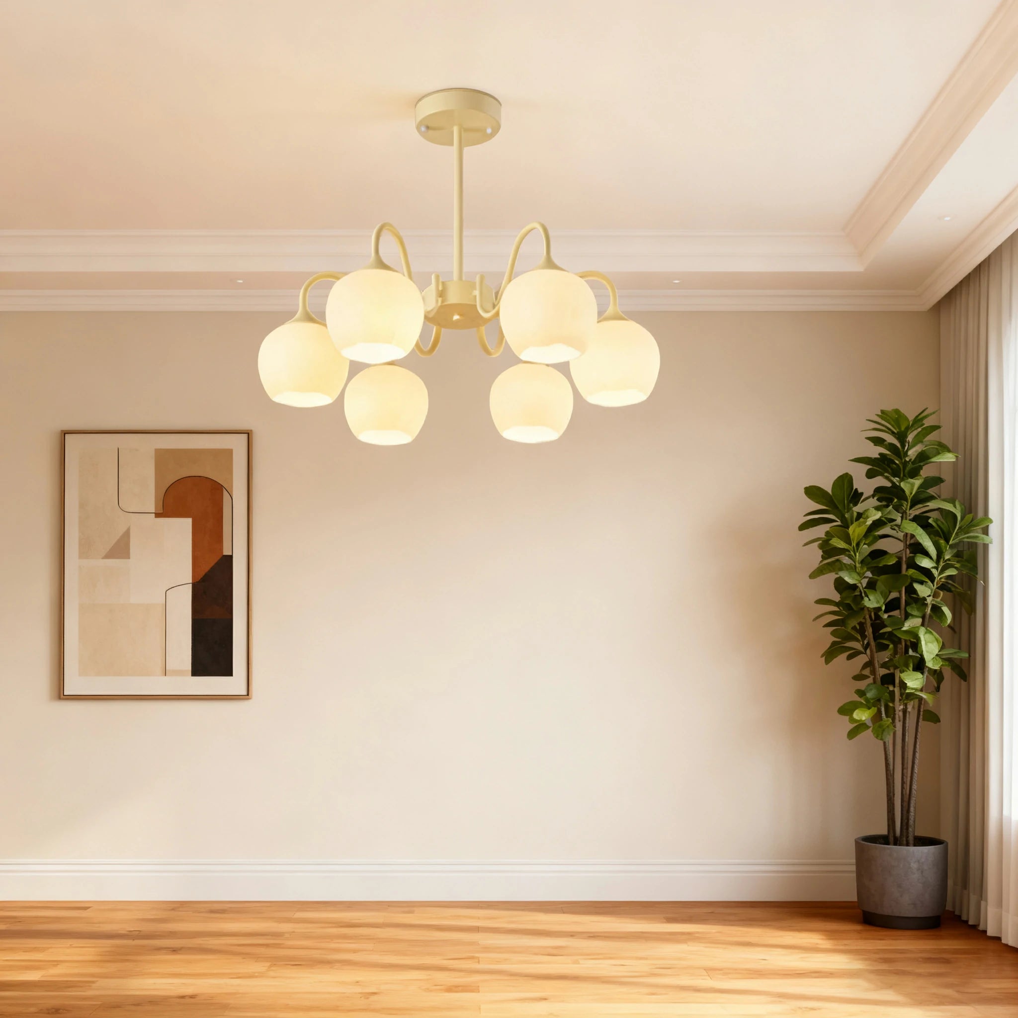 LIVARA 30W Pendant Light with Full-Spectrum Eye-Protective LED, Adjustable Rod, Anti-Flicker & Rust-Resistant Iron Body