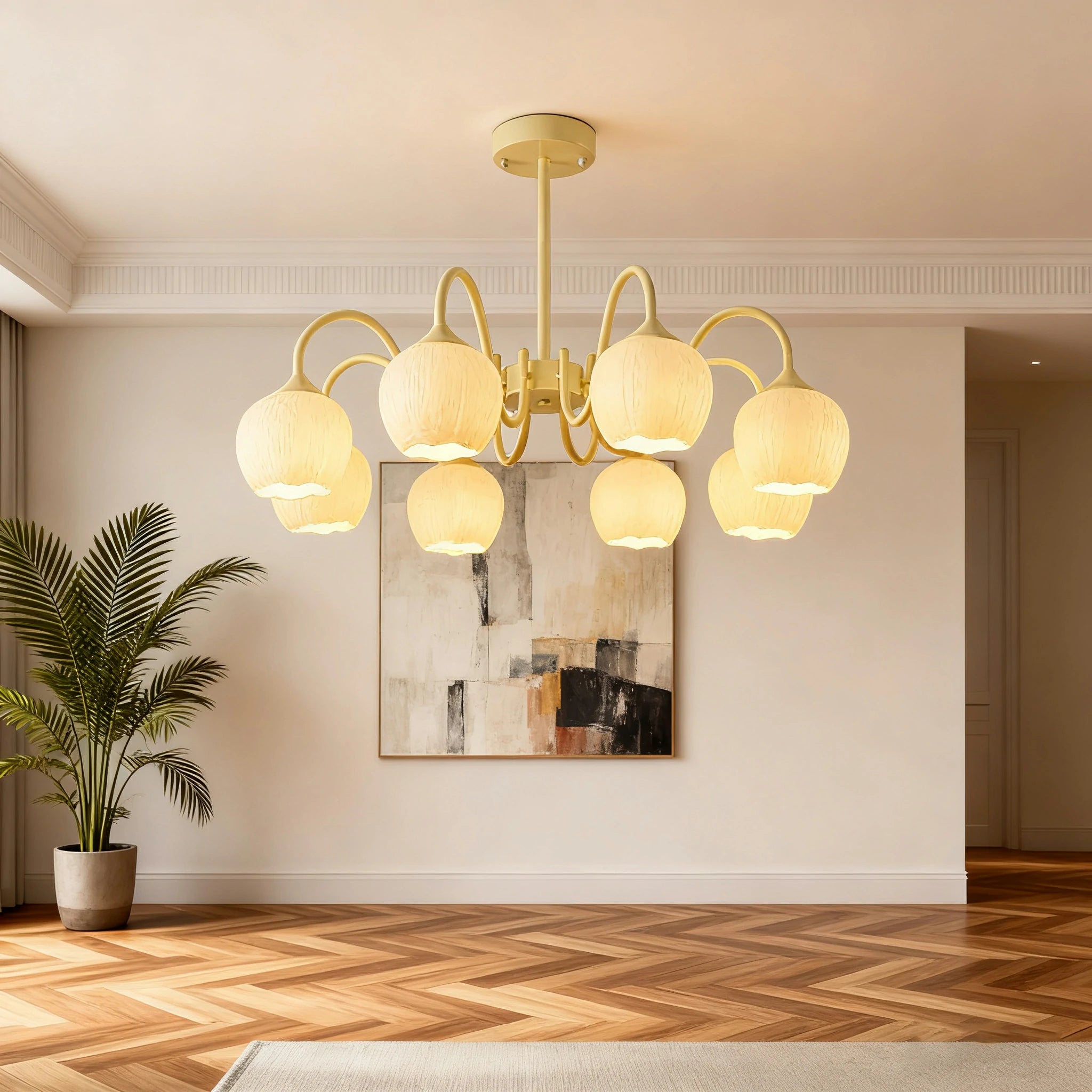 LIVARA 40W Pendant Light with Full-Spectrum Eye-Protective LED, Adjustable Rod, Anti-Flicker & Rust-Resistant Iron Body