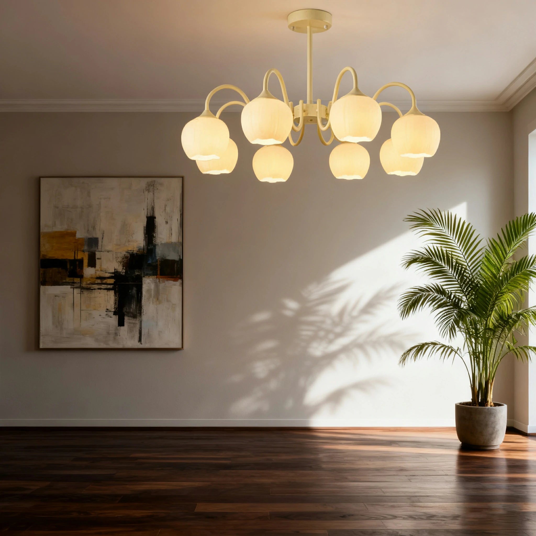 LIVARA 40W Pendant Light with Full-Spectrum Eye-Protective LED, Adjustable Rod, Anti-Flicker & Rust-Resistant Iron Body