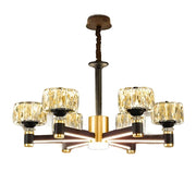 LIVARA 30W Crystal Pendant Light with Dual Light Source, Three-Color Dimmable Eye-Care LED & Flicker-Free Bright Illumination