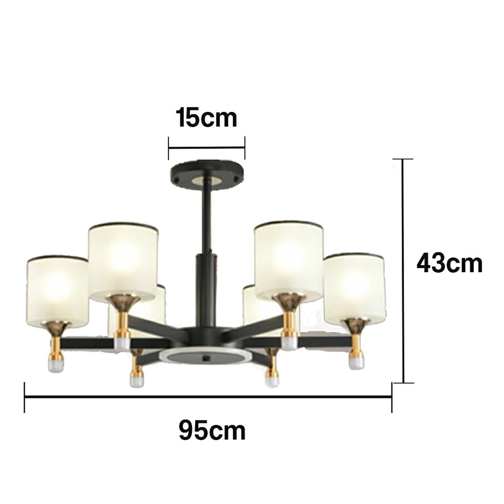 LIVARA 72W Crystal Pendant Light with Adjustable Three-Color LED, Dual Light Source & Flicker-Free Eye-Comfort Design