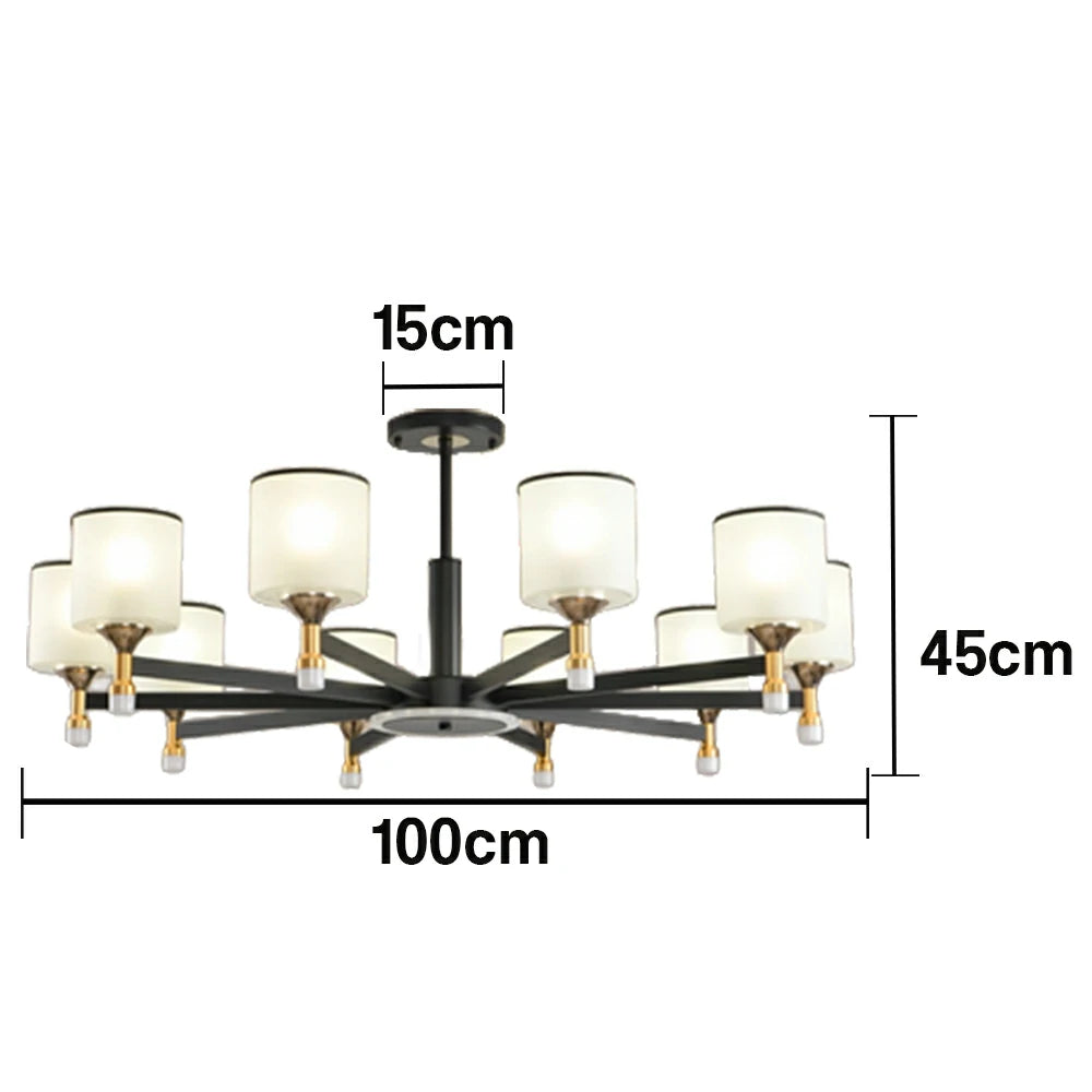 LIVARA 120W Crystal Pendant Light with Adjustable Three-Color LED, Dual Light Source & Flicker-Free Eye-Comfort Design