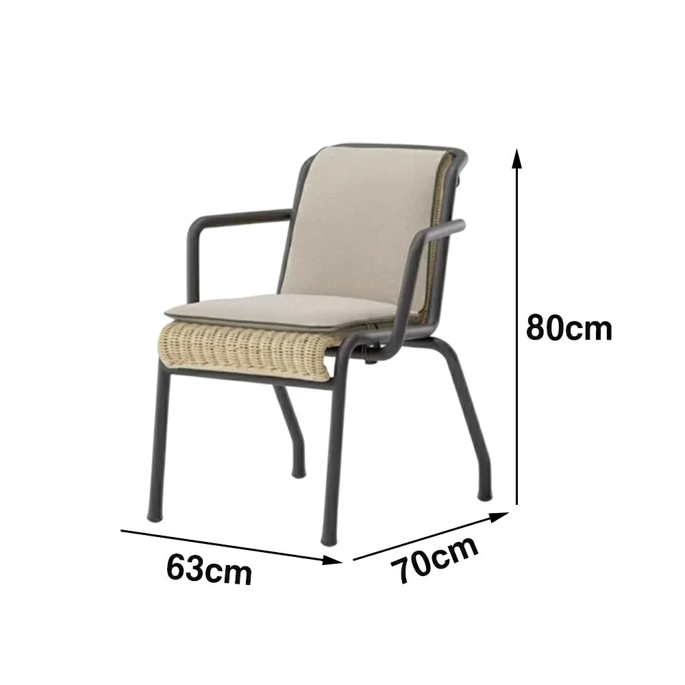 LIVARA Armchair - 2.0mm Aluminium Frame, UV and Rust-Resistant Finish, Quick-Dry Cushion, Indoor and Outdoor Use