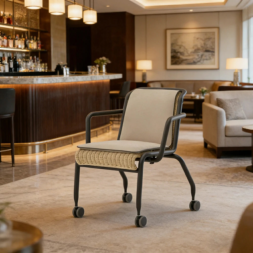 LIVARA Swivel Chair - 2.0mm Aluminium Frame, UV and Rust-Resistant Finish, Quick-Dry Cushion, Indoor and Outdoor Use