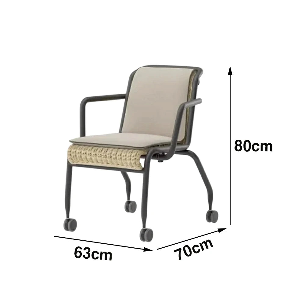 LIVARA Swivel Chair - 2.0mm Aluminium Frame, UV and Rust-Resistant Finish, Quick-Dry Cushion, Indoor and Outdoor Use